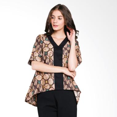 Bhatara Batik Women 1/3323P/CHt Rhiana Top Blouse - Brown Black