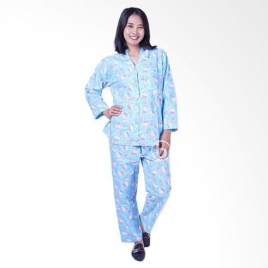 Mama Hamil BD 244 Baby Doll Hello K ... Setelan Baju Hamil - Biru