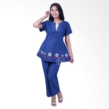 Mama Hamil STD 73 V Renda Rose Setelan Hamil - Biru