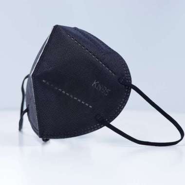 Masker KN95 Black 5Ply Earloop 3D Face Mask 50 Pcs