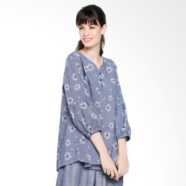 Rodeo 218.0505.2NV Blouse Shirt Motif Atasan Wanita - Navy