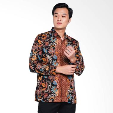 Batik Adikusuma Batik Ukelan Kembang Batik Pria - Hitam [652033018]