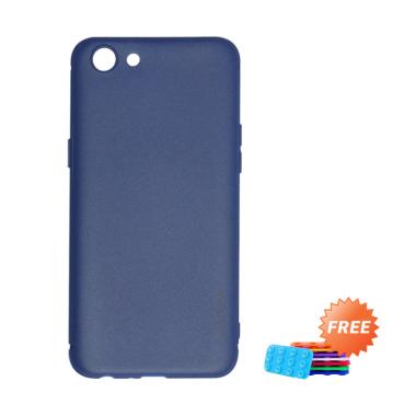 Lize Design Slim Oppo A83 Softcase Oppo A83 Casing Oppo A83 - Dark Blue + Free