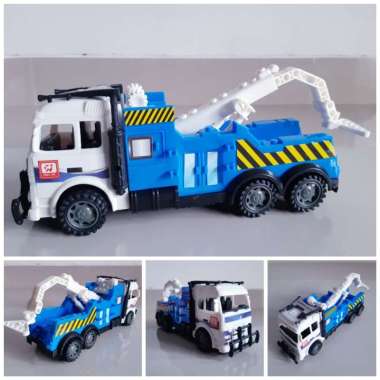 Mainan Truk Derek - Miniatur Mobil Truck Towing Anak Laki Cowok Biru