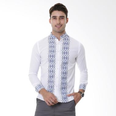 VM Slimfit Kemeja Koko Muslim Panjang Pria - Putih