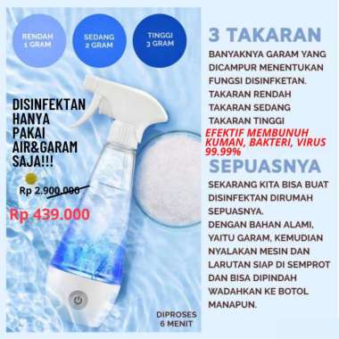 Disinfectant Sanitizer Maker HOCL Disinfectant Generator Mesin Pembuat Disinfektan