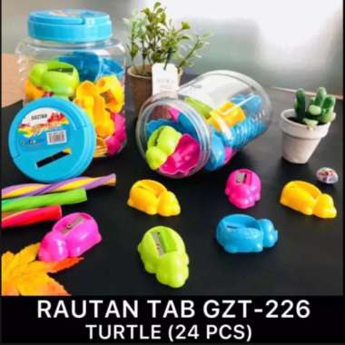 SERUTAN PENSIL / RAUTAN PENSIL ISI 24 PCS TOPLES BENTUK KURA-KURA GROSIR RAUTAN