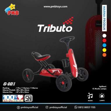 Mainan Gokart Gowes Tributo G-101 PMB Merah