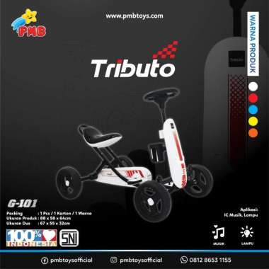 Mainan Gokart Gowes Tributo G-101 PMB Putih