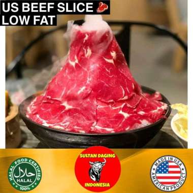 BEEF SLICE US LOW FAT 500 GRAM PREMIUM IMPORT DARI USA/ US BEEF SLICE 500GR/US BEEF SLICE/BEEF SLICE