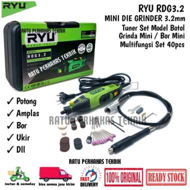 Tekiro Ryu RDG3.2 Mini Die Grinder / Mesin Ukir / Tuner Set Gerinda Bor Mini Grinder RDG 3.2