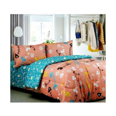 Ellenov Motif Bone Fish Set Sprei and Bedcover