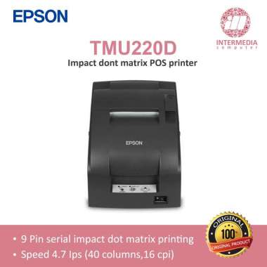 PRINTER EPSON TM-U220D - TM-U220 D - 220D MANUAL CUTTER - Hitam