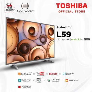 TOSHIBA LED TV 32L5995-32 INCH SMART ANDROID YOUTUBE GARANSI RESMI NEW