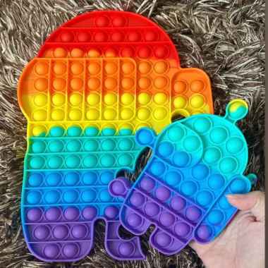 POP IT JUMBO RAINBOW BIG SIZE XXXL -popit tiktok fidget bubble tik tok - BT21