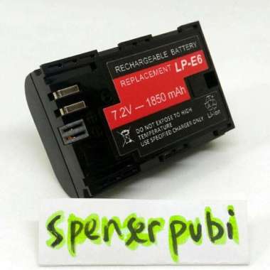 Battery Baterai LP-E6 Canon EOS 6D 7D 70D 60D 5D Mark III Mark II TOP