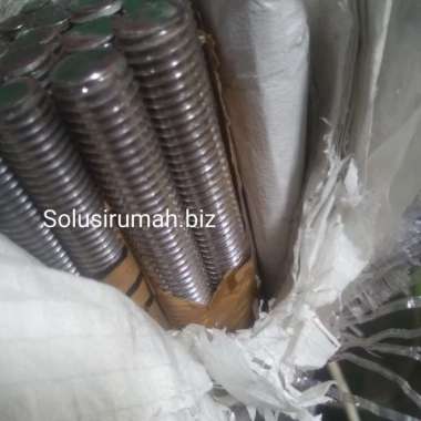 AS DRAT M8 STAINLESS BAUT FULL DRAT SUS 304 PER 1M