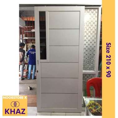 Pintu Aluminium Sliding / Pintu Geser Aluminium / Pintu 01 Modern Minimalis 210 x 90 cm