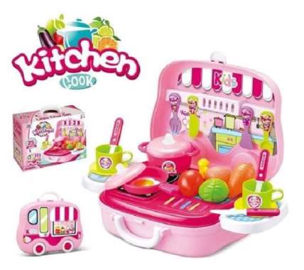 MAINAN MASAK LITTLE CHEF SET - kitchen anak koper murah