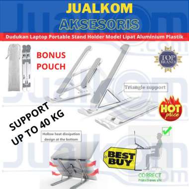 Stand Holder Laptop Alumunium Plastik Dudukan Laptop Portable Universal