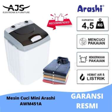 MESIN CUCI PORTABLE /MESIN CUCI MINI ARASHI 4.5KG AWM 451A