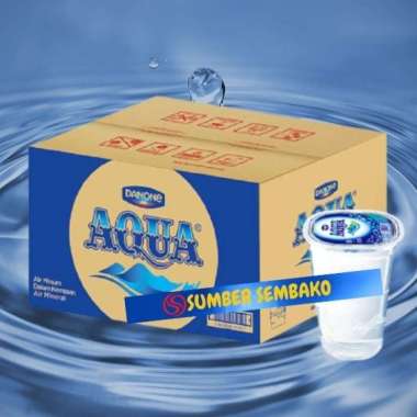 AQUA GELAS AIR MINERAL 220 ML [ 1 dus @ 48 Cup ]