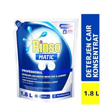 Promo Harga Rinso Detergent Matic Liquid Professional 1800 ml - Blibli