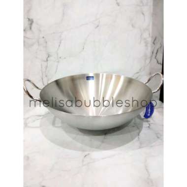 BIMA CHEFS WAJAN KUALI 40 CM 3PLY STAINLESS 304 FULL BODY ASIAN WOK PAN WOKPAN BP0101340