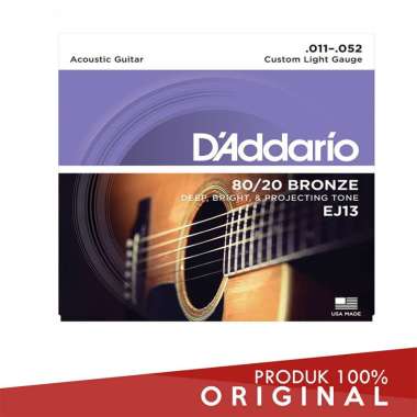 Senar Gitar D'addario Akustik EJ13 Original .011 - .052