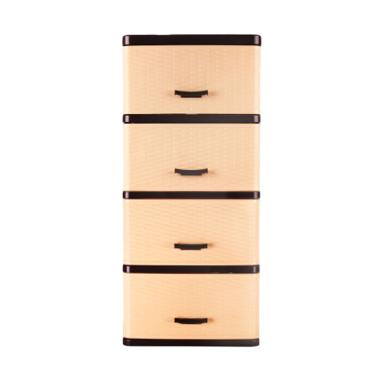 Claris 5335-4L Vestby Plastik Kabinet Lemari [4 Susun]