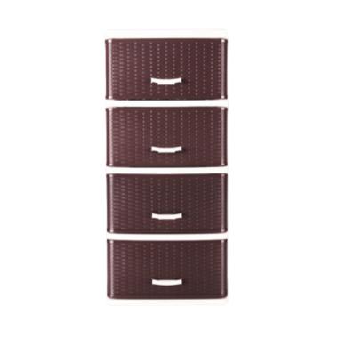 Claris 5335-4L Vestby Plastik Kabinet Lemari [4 Susun]