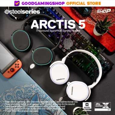 SteelSeries Arctis 5 Headset - Hitam White