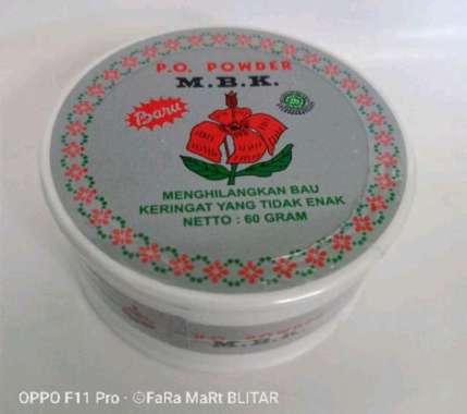 BEDAK MBK SILVER PENGHILANG BAU BADAN KEMASAN POT 60gr