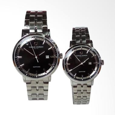 Charles Jourdan Sapphire Stainless Steel Jam Tangan Couple [CJ1050]