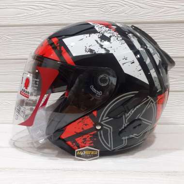 KYT Galaxy Slide Flat R #5 - Black/Red Fluo M