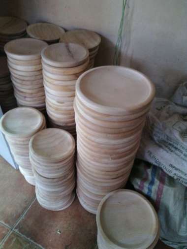 Cobek Kayu Diameter 22 cm + Ulekan Kayu Kelapa