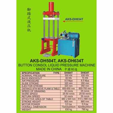 Mesin Press 4 Tiang 63Ton 5,5Kw Button Consol Liquid Machine Importir - DH634T