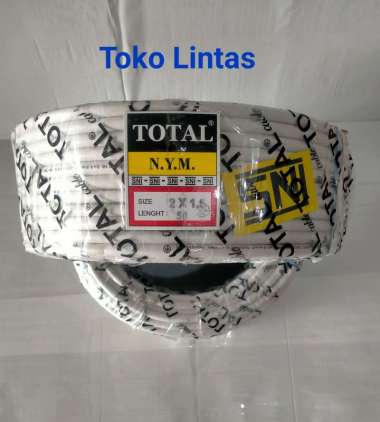 Sucofindo Kabel Listrik NYM 2x1,5mm TOTAL Cable 50 Yard