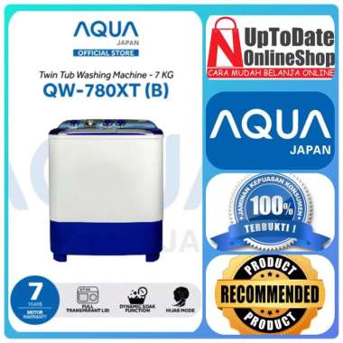 MESIN CUCI AQUA QW-780XT QW781XT 780XT 2 TABUNG 7KG HIJAB MODE BIG PULSATOR LOW WATT TWIN TUB AQUA