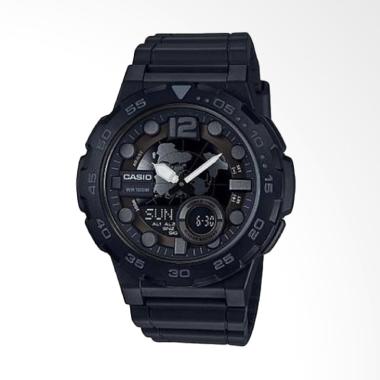 Casio Analog Digital Strap Resin Jam Tangan Pria - Black [AEQ-100W-1B]