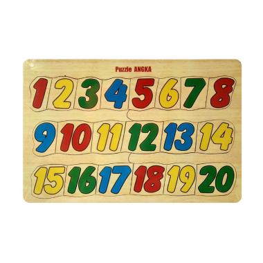 Mainan Kayu Pintar Kayu Angka 1-20 Puzzle
