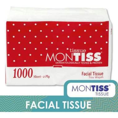 Montiss Facial Tissue 1000 Sheets MULTICOLOR
