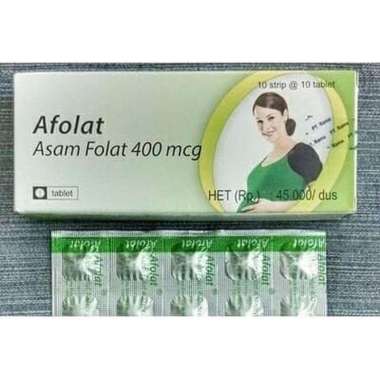 Afolat - Box Isi 100 Asam Folat 400 mcg