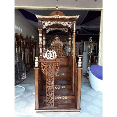 Mimbar masjid model pintu depan mimbar masjid kayu jati