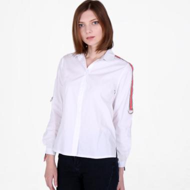 Magnolia 8652055575 Shirt with Stripe Detail Atasan Wanita - White