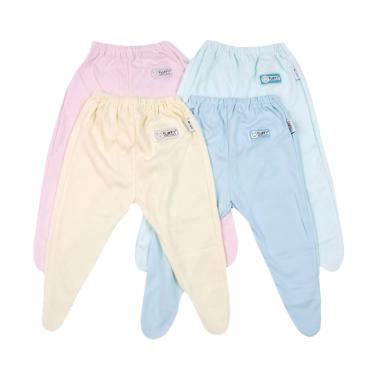 Fluffy Cka-Cks Warna Tutup Kaki Celana Panjang Bayi [4 pcs]