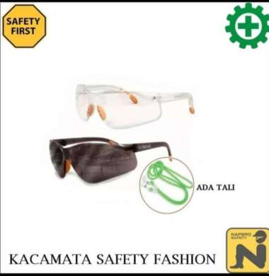 Kacamata Safety Glasses Fashion Hitam Smoke Motor Las Gerinda Jogja