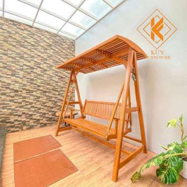 ayunan kayu jati berkualitas kursi taman jepara