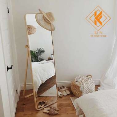 standing mirror cermin berdiri full minimalis 65 x 180