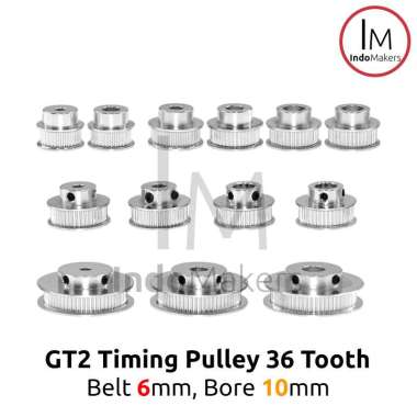 Timing Pulley GT2-6mm 40 Teeth Bore 8mm for 6mm GT2 Belt